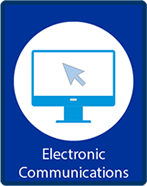 A Computer screen icon for Electronic Communications option